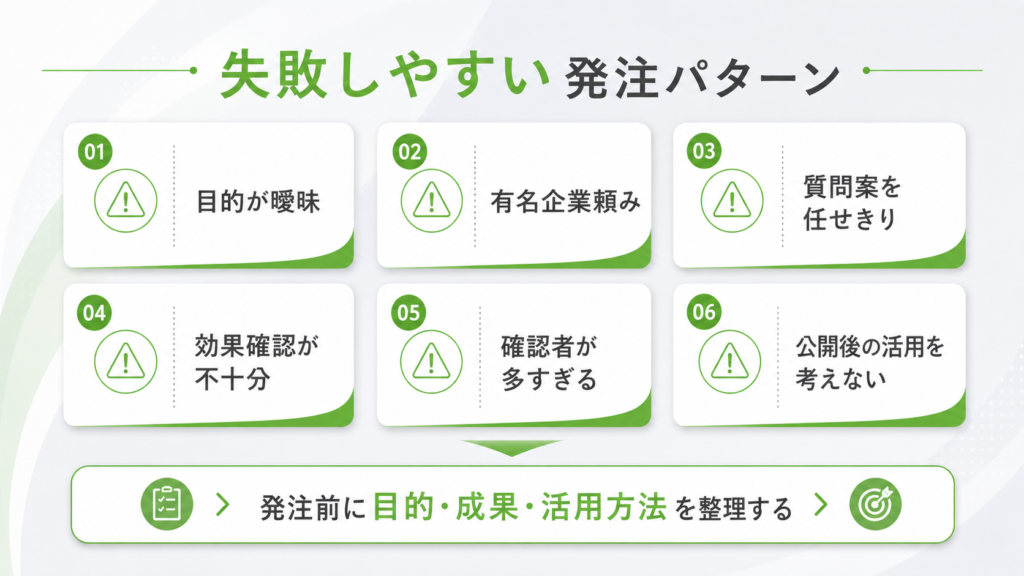 導入事例制作で失敗しやすい発注パターン